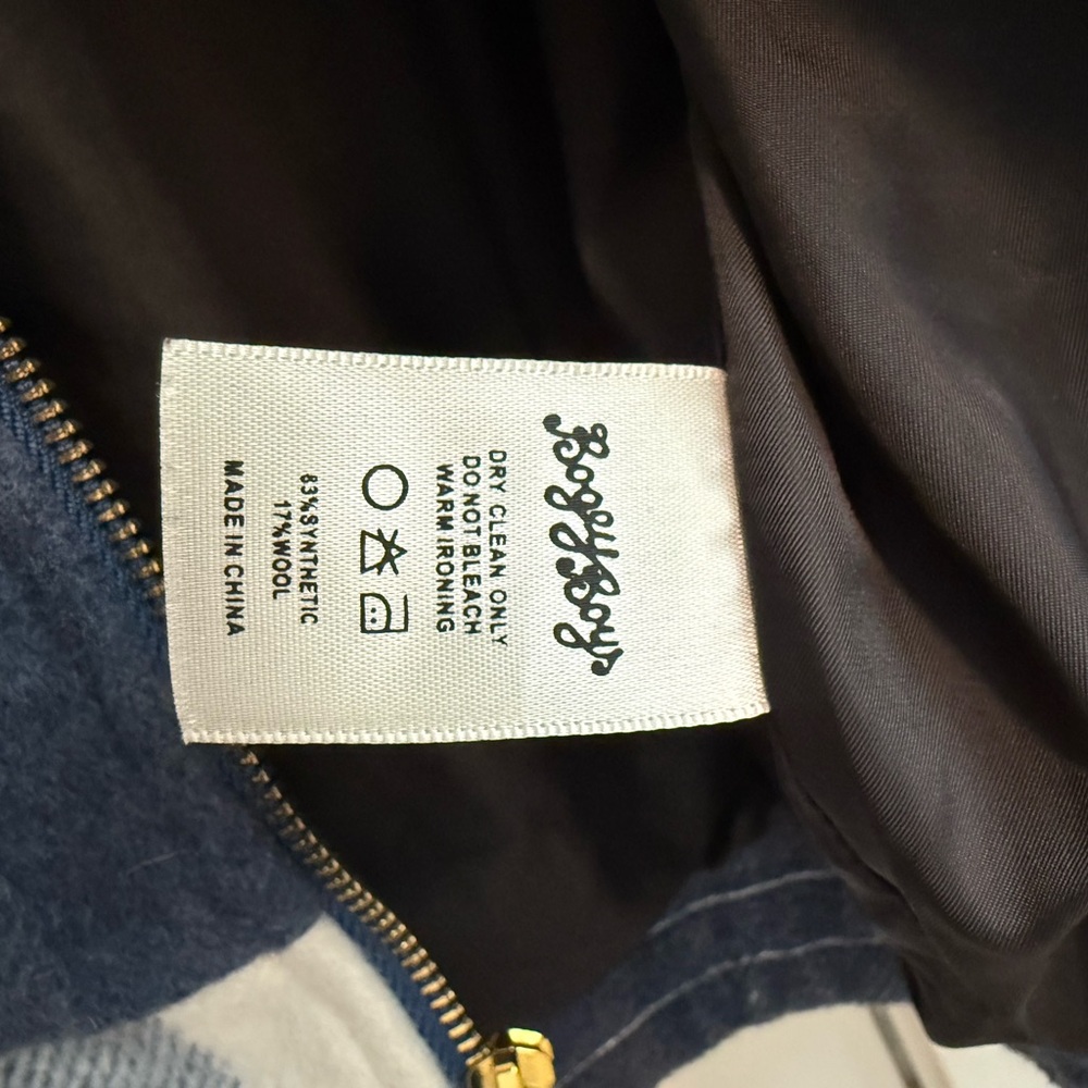 Bogey Boys Blue & Cream Checked Zip-Up Shirt Jacket - Picture 5 of 10